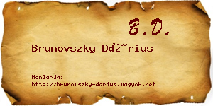 Brunovszky Dárius névjegykártya